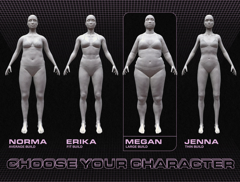 3D Model - Model Humans: Megan - Tattoo Smart