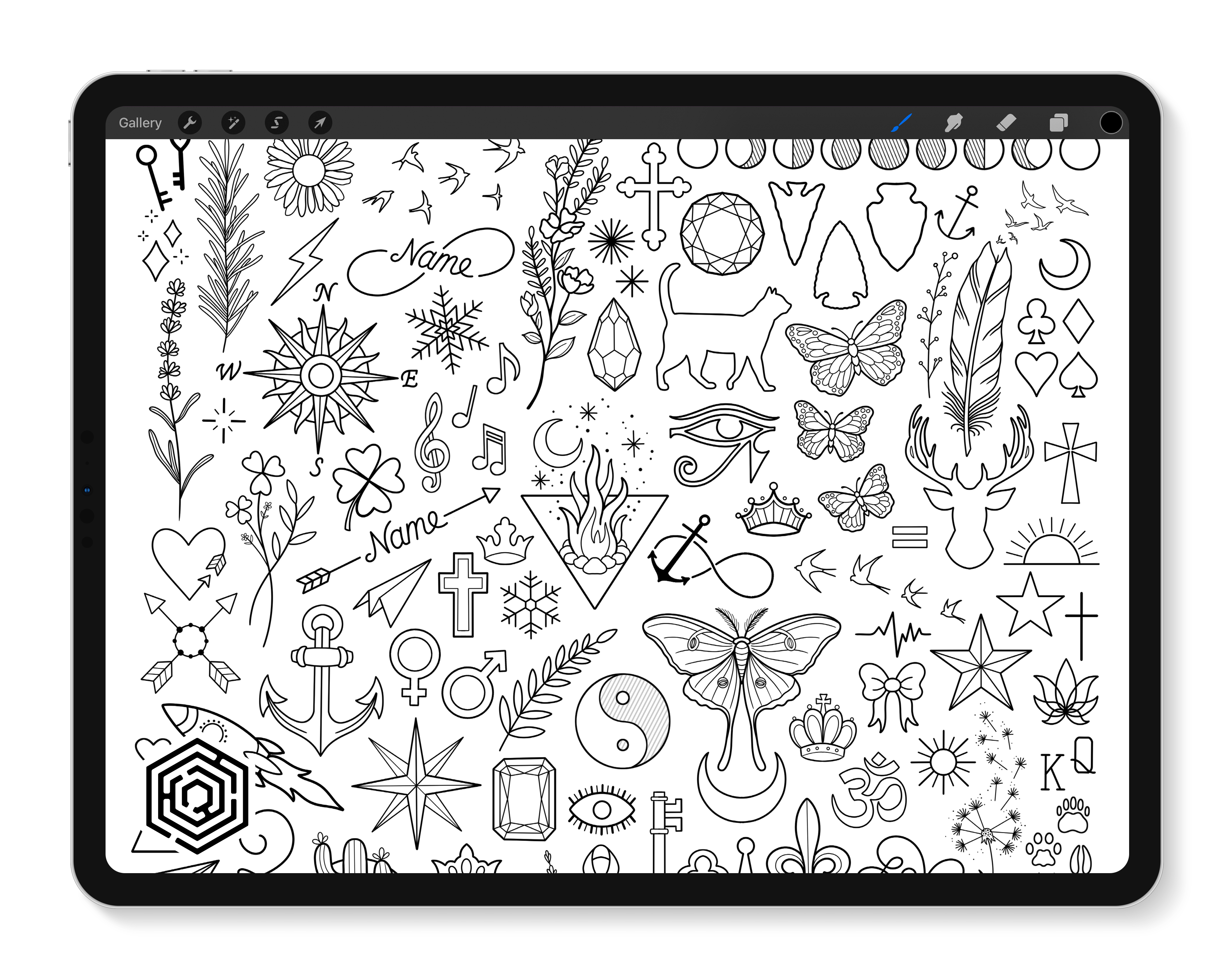 Flash Stamps - Minimalism - Tattoo Smart