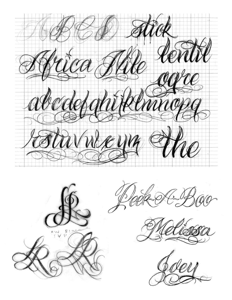 Lettering Guides 1-3 - Tattoo Smart