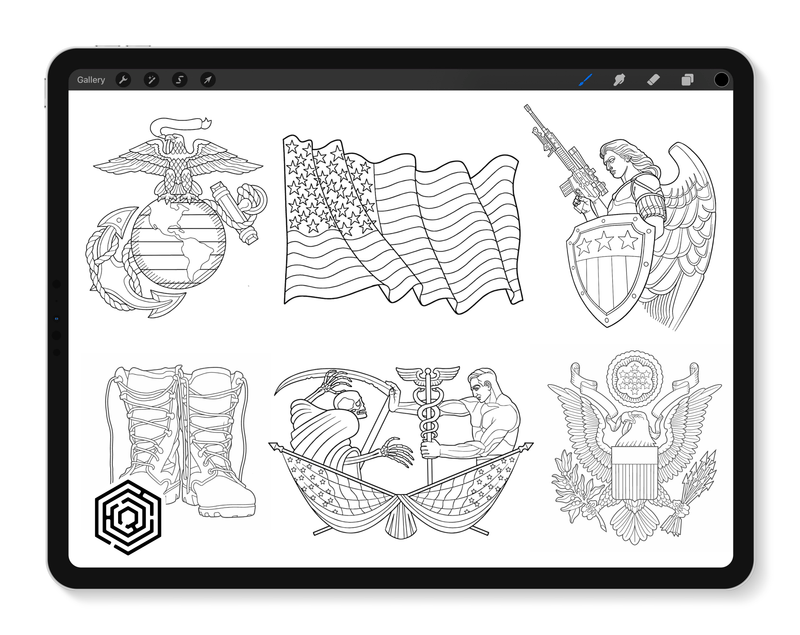 Flash Stamps - U.S. Military Vol. 1 - Tattoo Smart