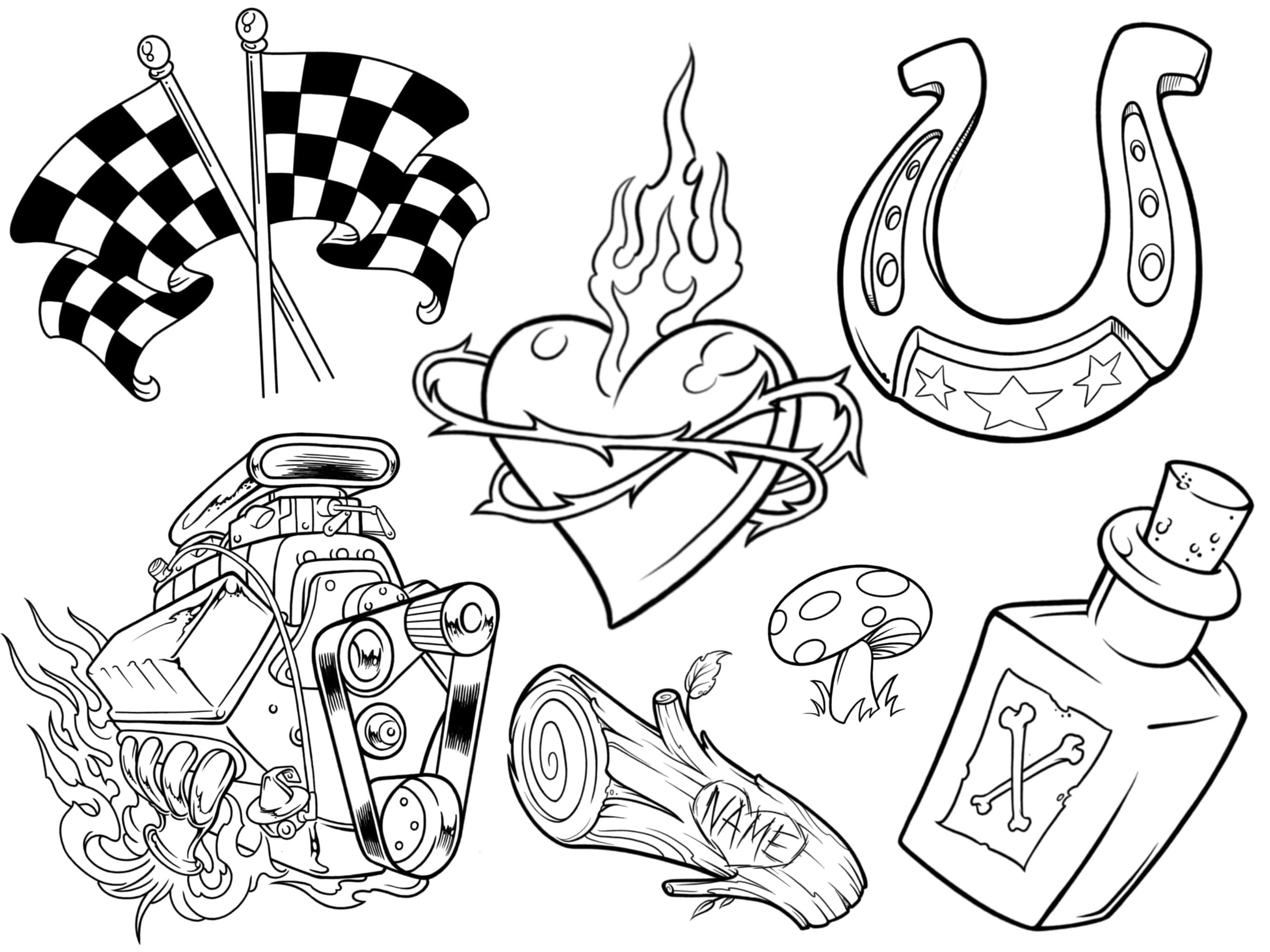 90s Flash Stamps | Tattoo Smart