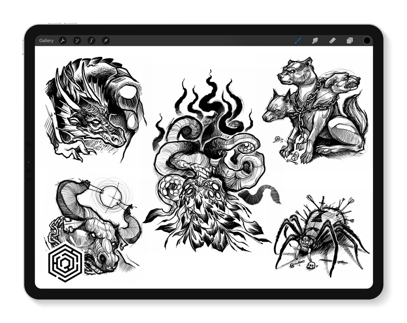 Chaotic Series | Blackwork Tattoos | Tattoo Smart