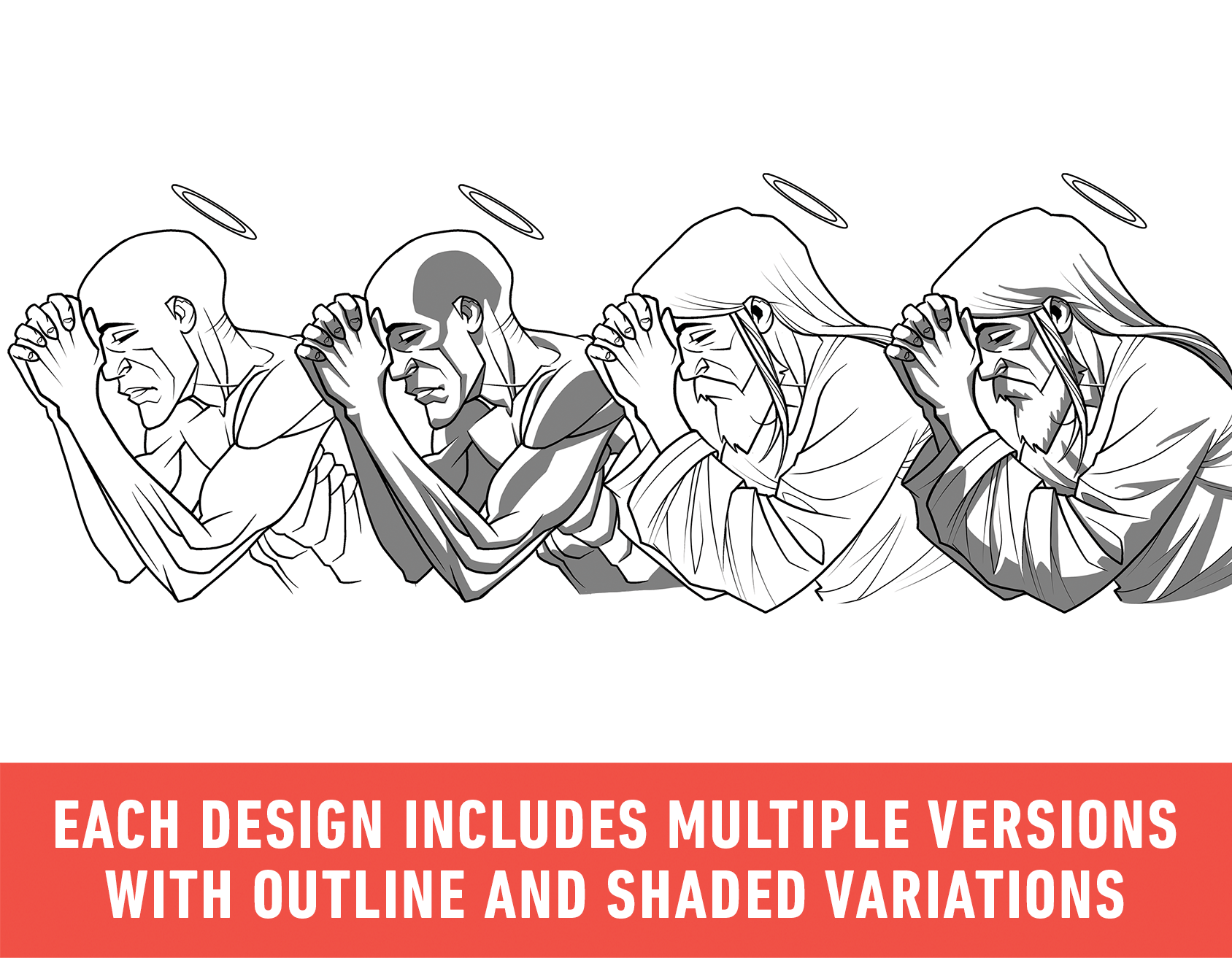 Flash Stamps - Illustrative Poses Vol. 1 - Tattoo Smart