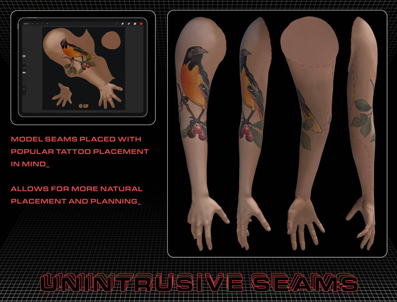 3D Model - Model Humans: Advanced 3D Body Parts - Tattoo Smart