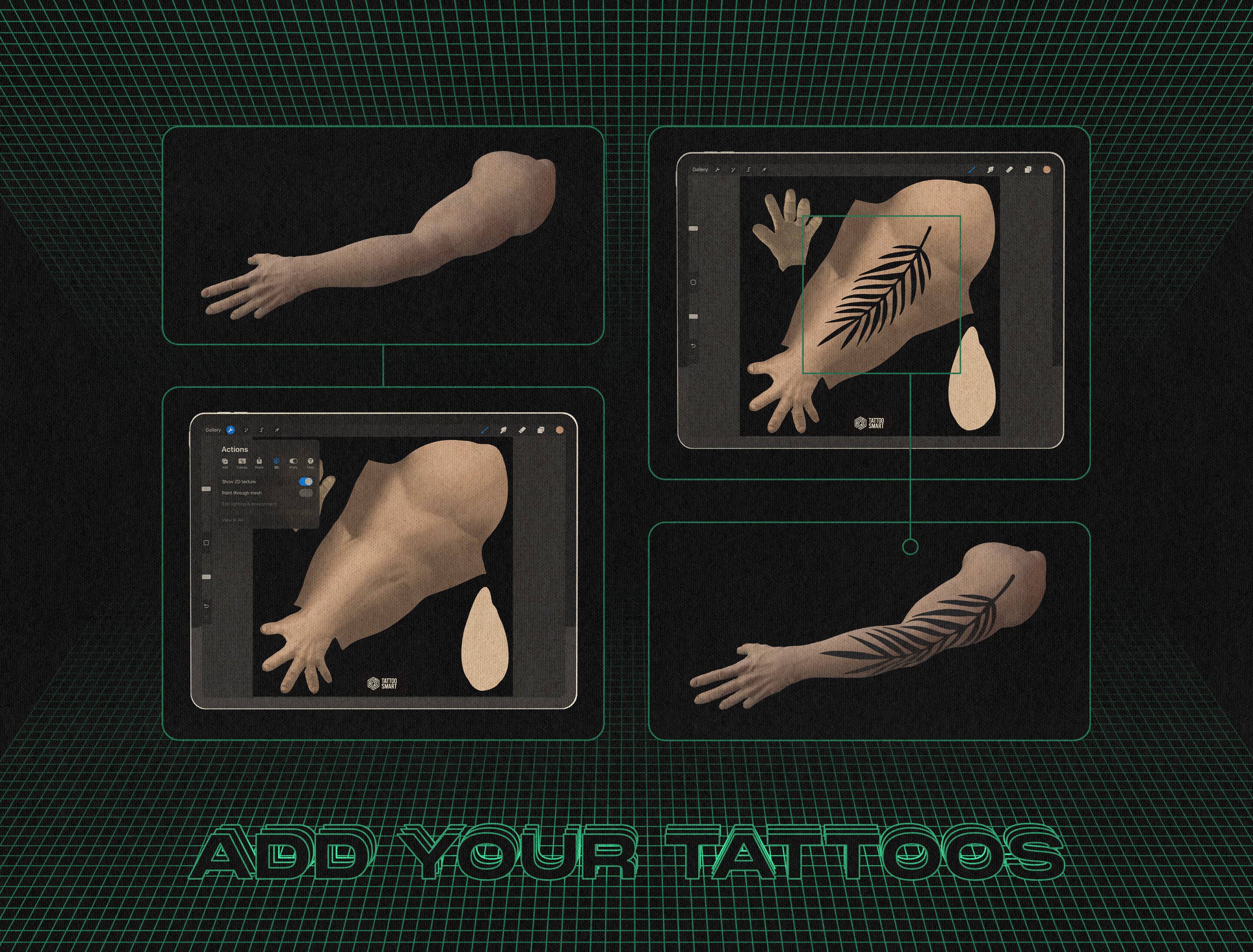 Procreate 3D Models for Tattoos | Ryan | Tattoo Smart