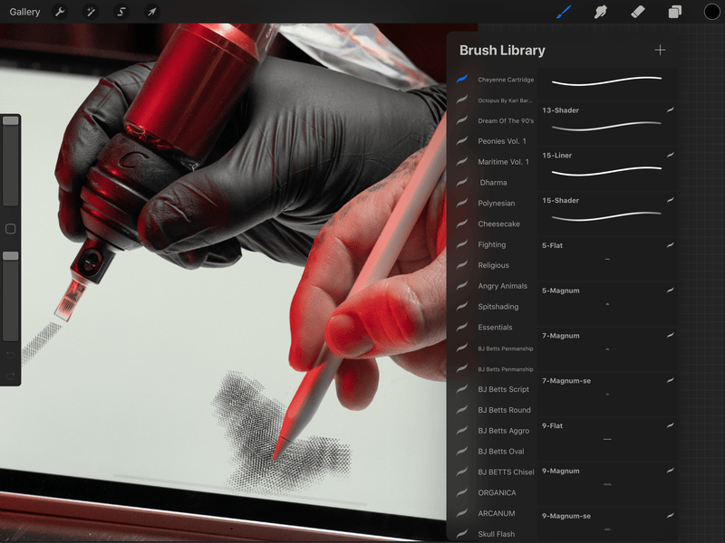 Procreate Tattoo Brushes |Cheyenne Cartridges|Tattoo Smart