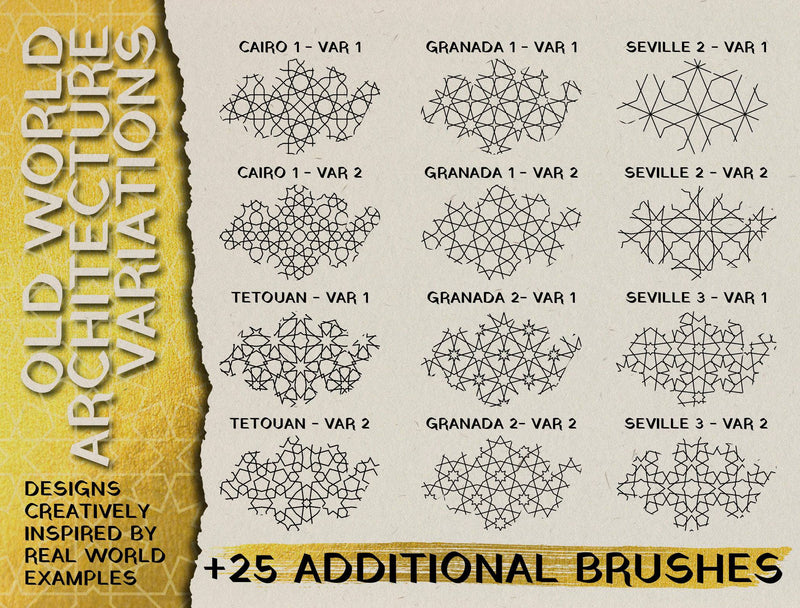 Brush Set - Old World Geo - Tattoo Smart