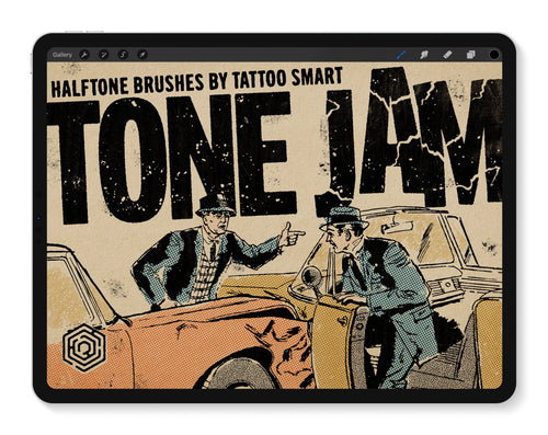 Brush Set - Tone Jam: Procreate Halftones - Tattoo Smart