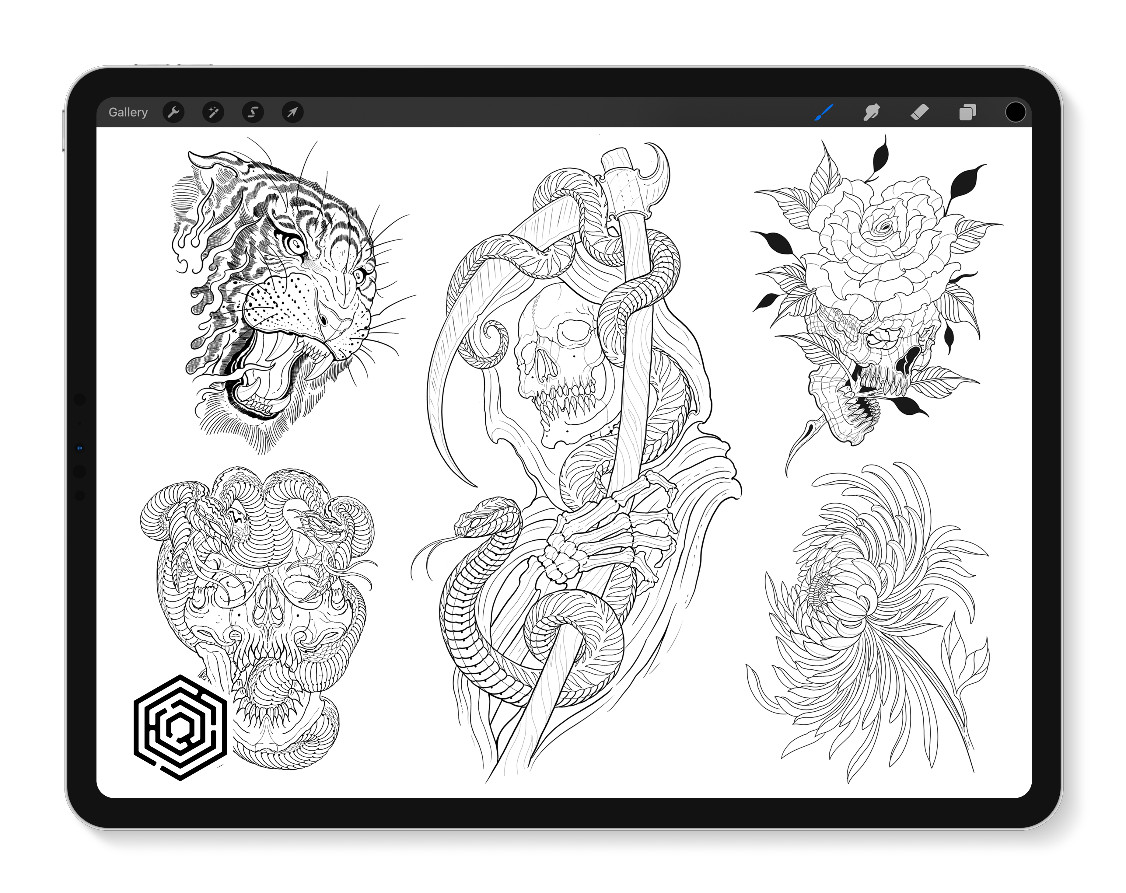 Tattoo Flash Designs for Procreate | Tattoo Smart