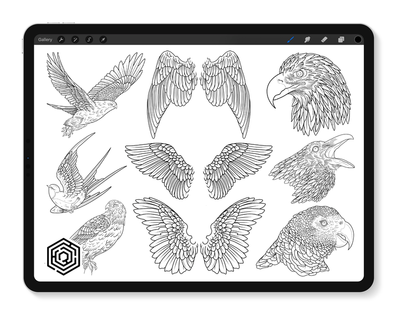 Flash Stamps - Hot Wings - Tattoo Smart
