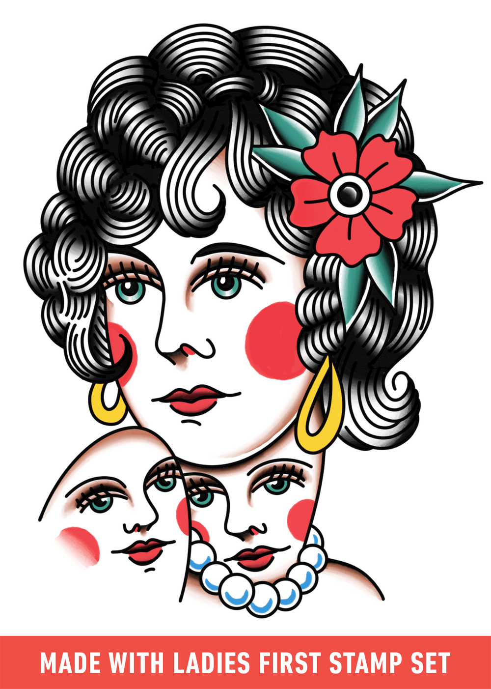 Flash Stamps - Ladies First - Tattoo Smart
