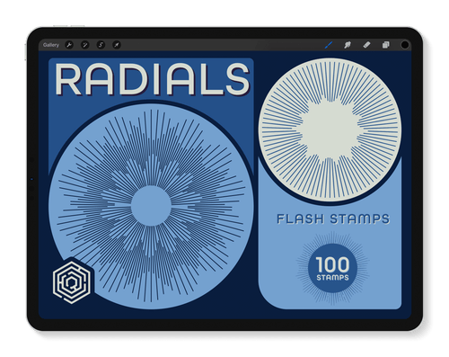 Flash Stamps - Radials - Tattoo Smart