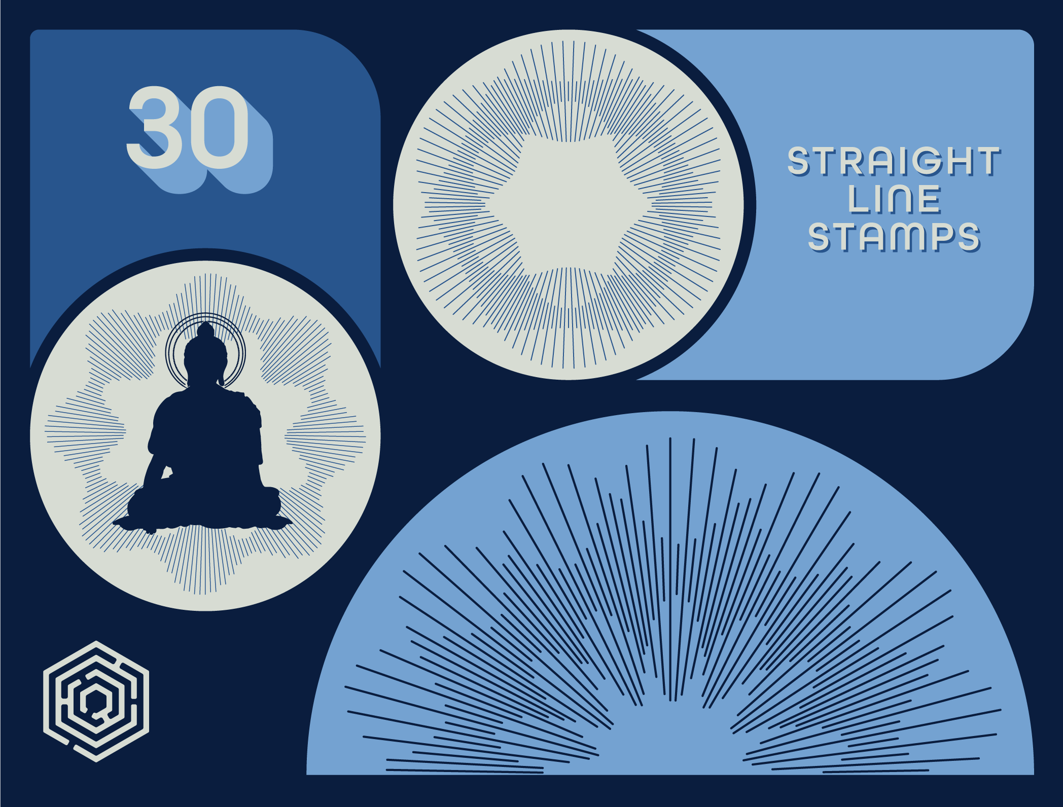 Flash Stamps - Radials - Tattoo Smart