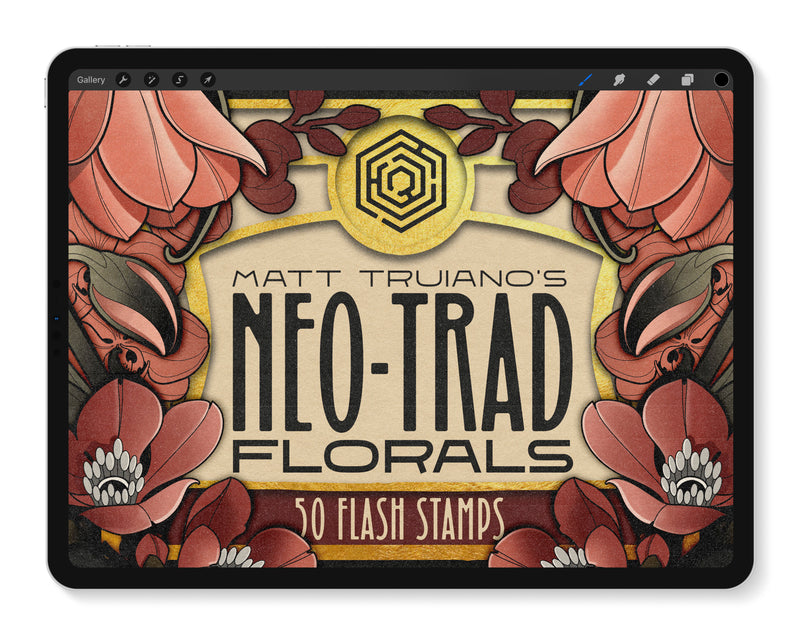 Flash Stamps - Neo-Trad Florals - Tattoo Smart