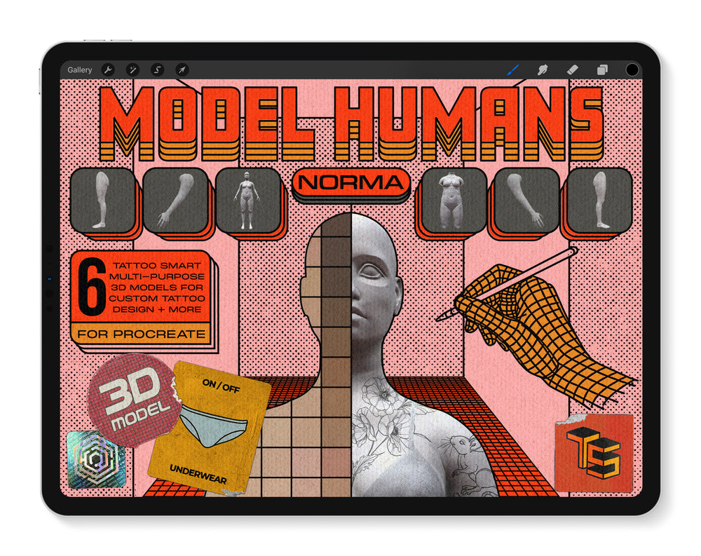 3D Model - Model Humans: Norma - Tattoo Smart