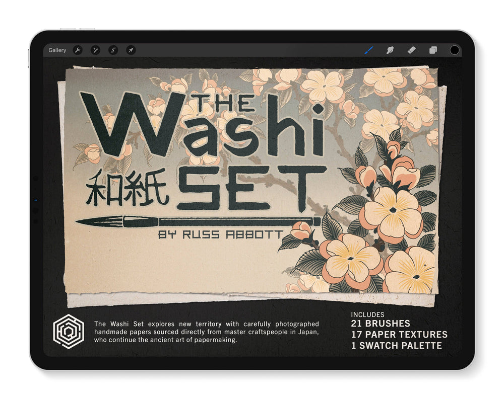 The Washi Set | Japanese Watercolor Papers and Brushes