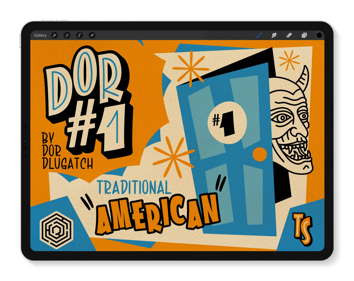Dor #1: Traditional American | Classic Flash for Procreate