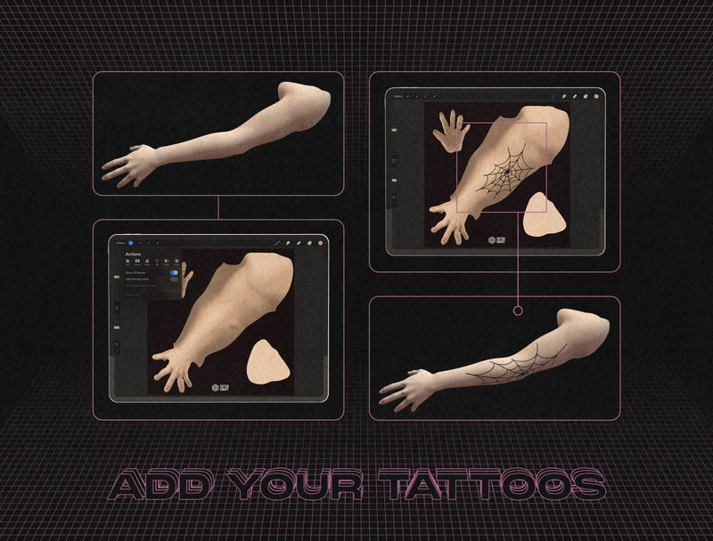 Procreate 3D Models for Tattoos | Erika | Tattoo Smart