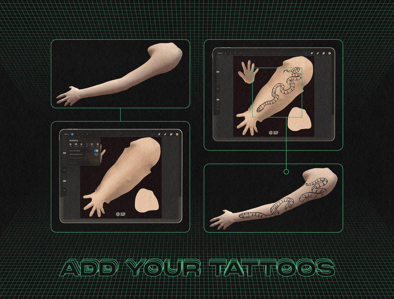 Procreate 3D Models for Tattoos | Jenna | Tattoo Smart