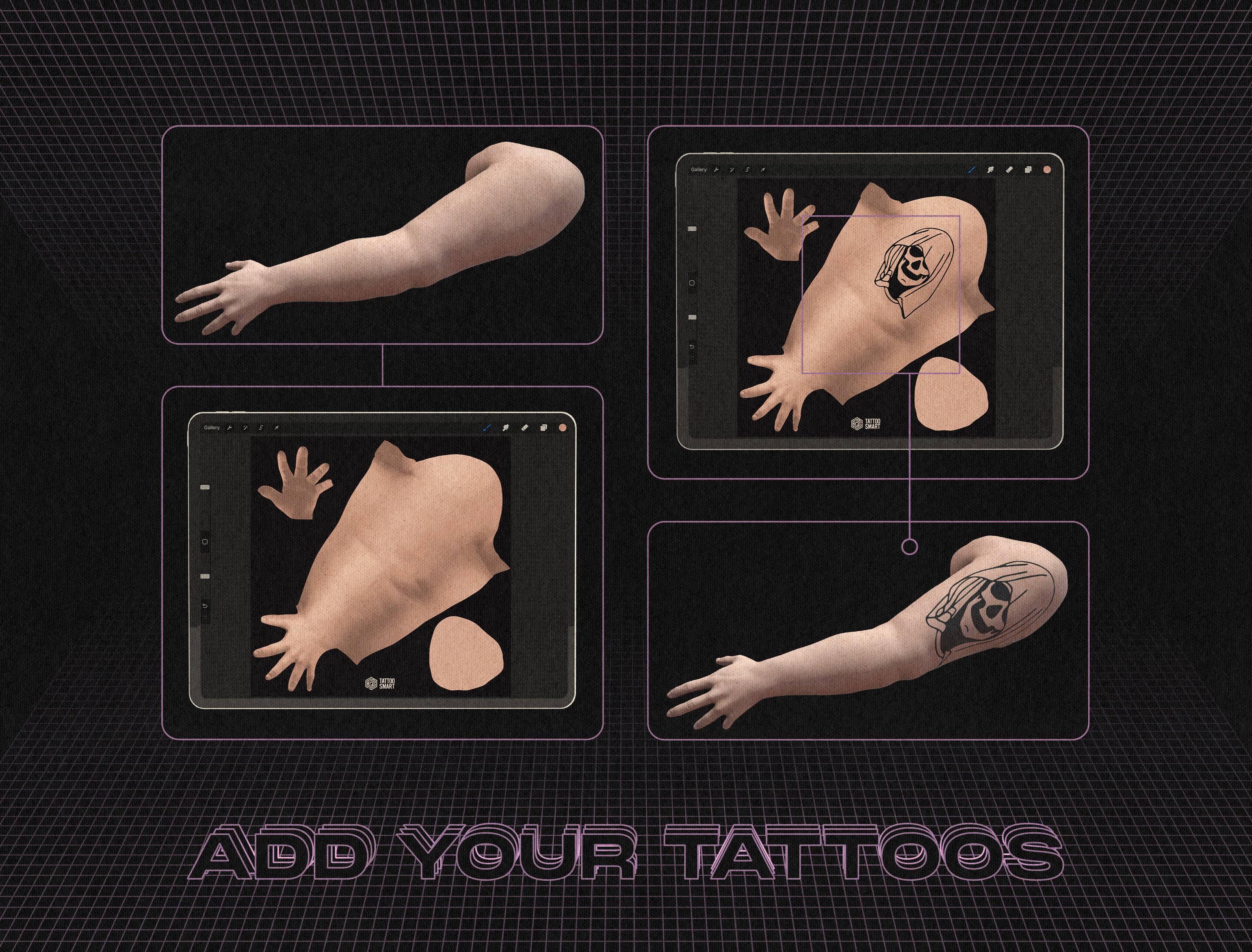 Procreate 3D Models for Tattoos | Megan | Tattoo Smart