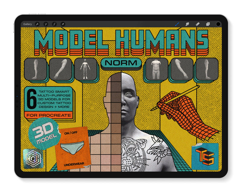 3D Model - Model Humans: Norm - Tattoo Smart