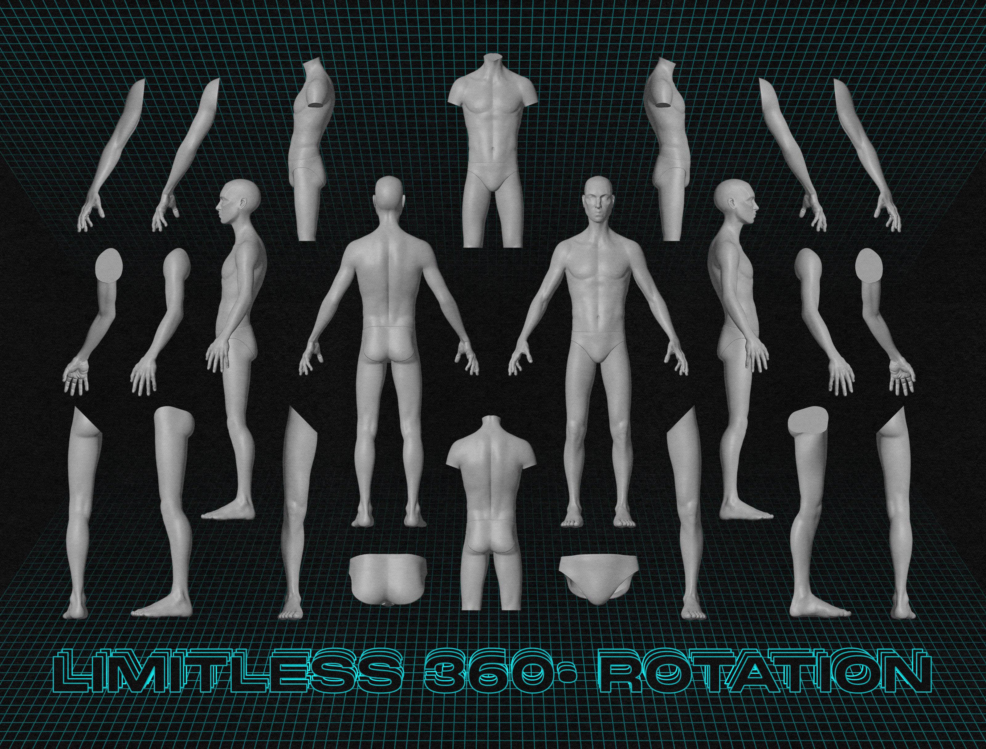 Procreate 3D Models of Humans | Simon | Tattoo Smart