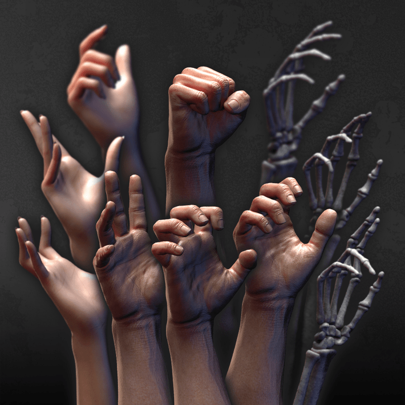 Asset Library - Pile of Hands - Tattoo Smart