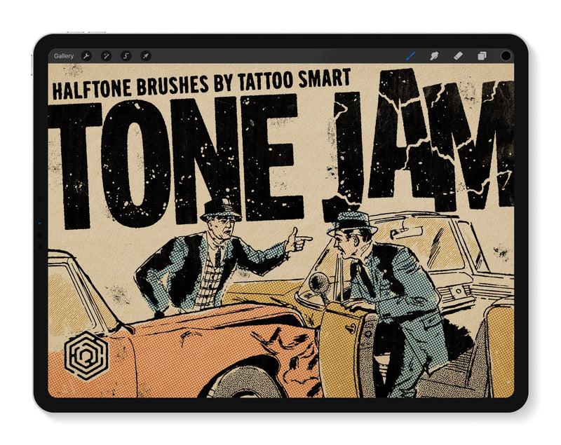 Brush Set - Tone Jam: Procreate Halftones - Tattoo Smart