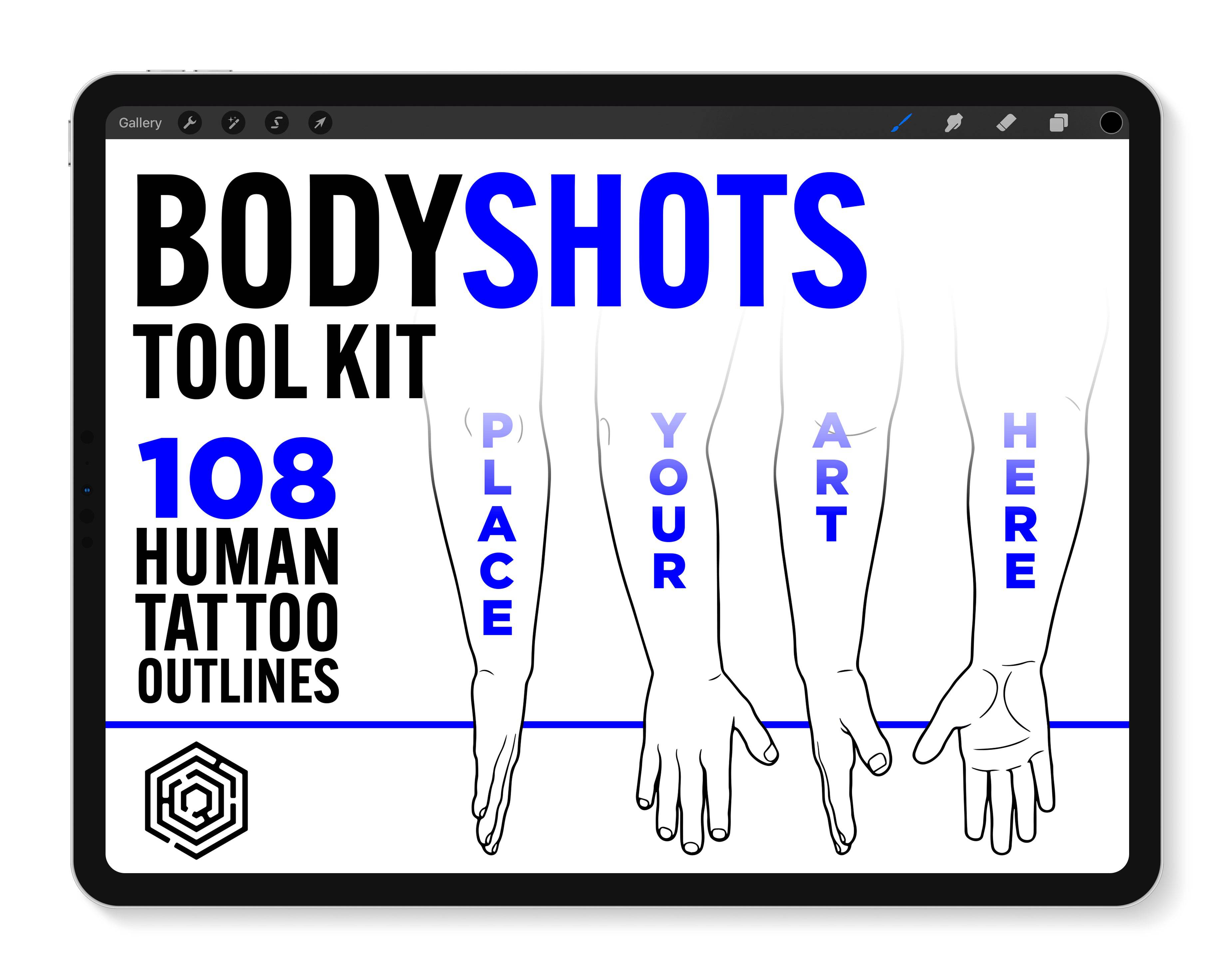 Tattoo size chart arm