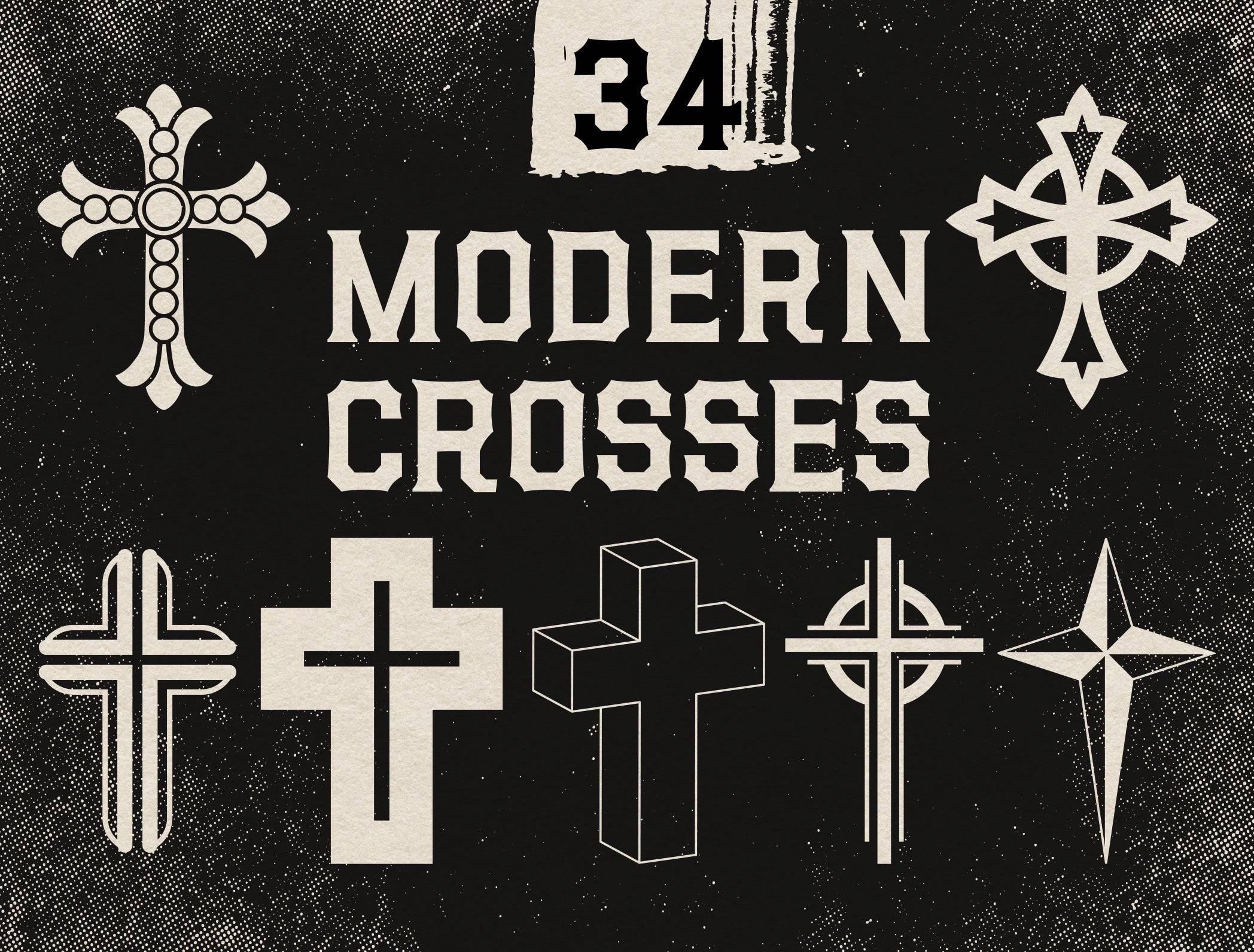 CRASPIRE 3pcs Cross Metal Cutting Dies Stencils for Card Making Christ