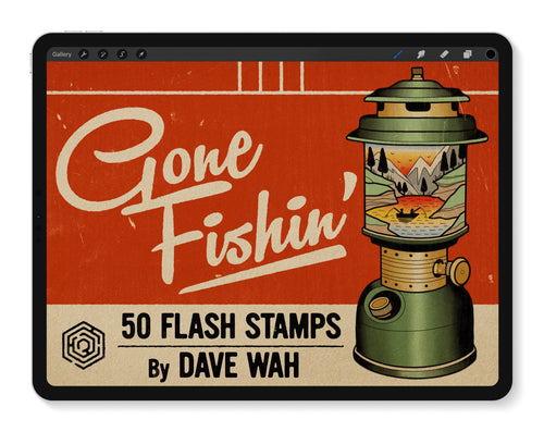 Flash Stamps - Gone Fishin' - Tattoo Smart