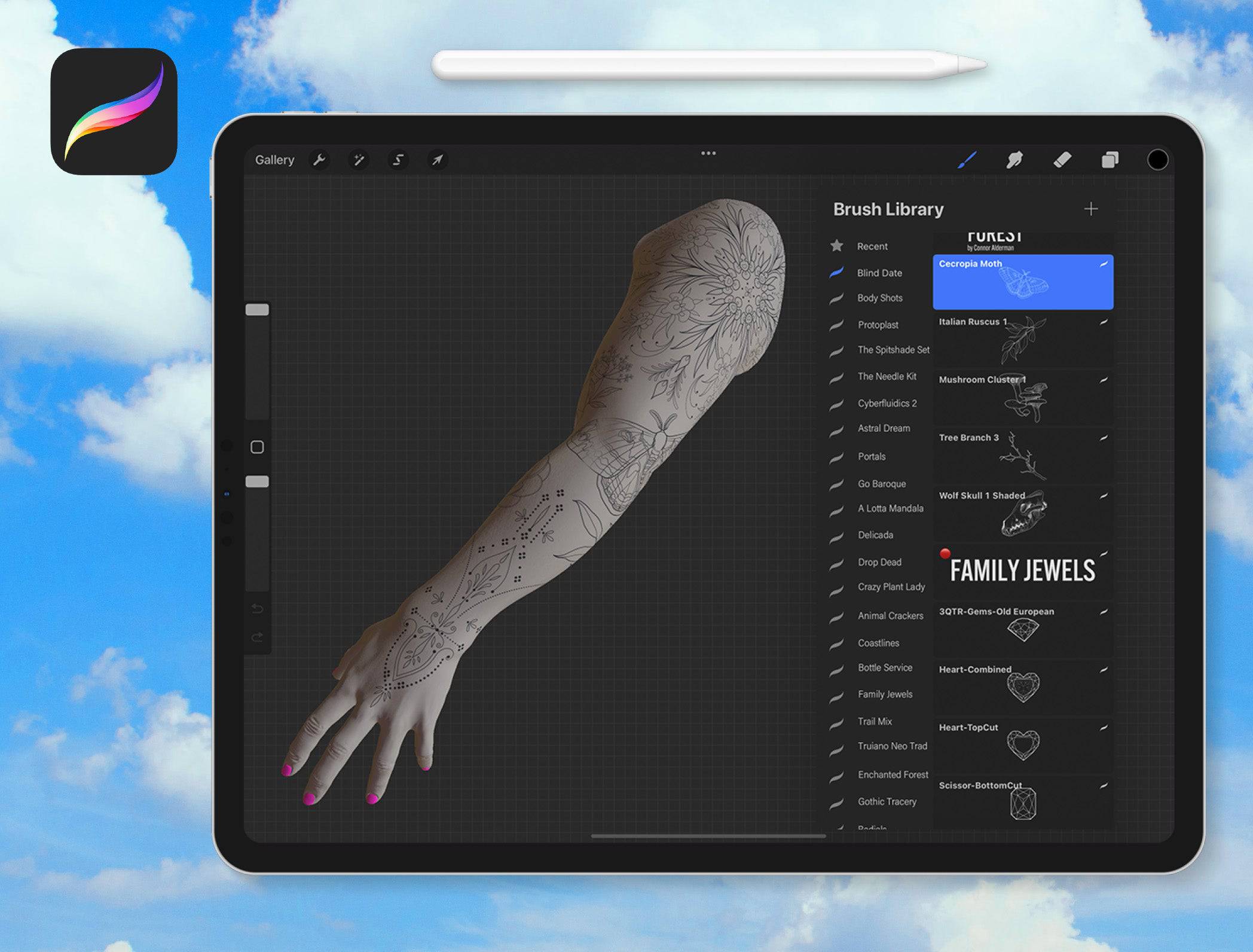 FREE Procreate 3D Model and Brushes - Tattoo Smart